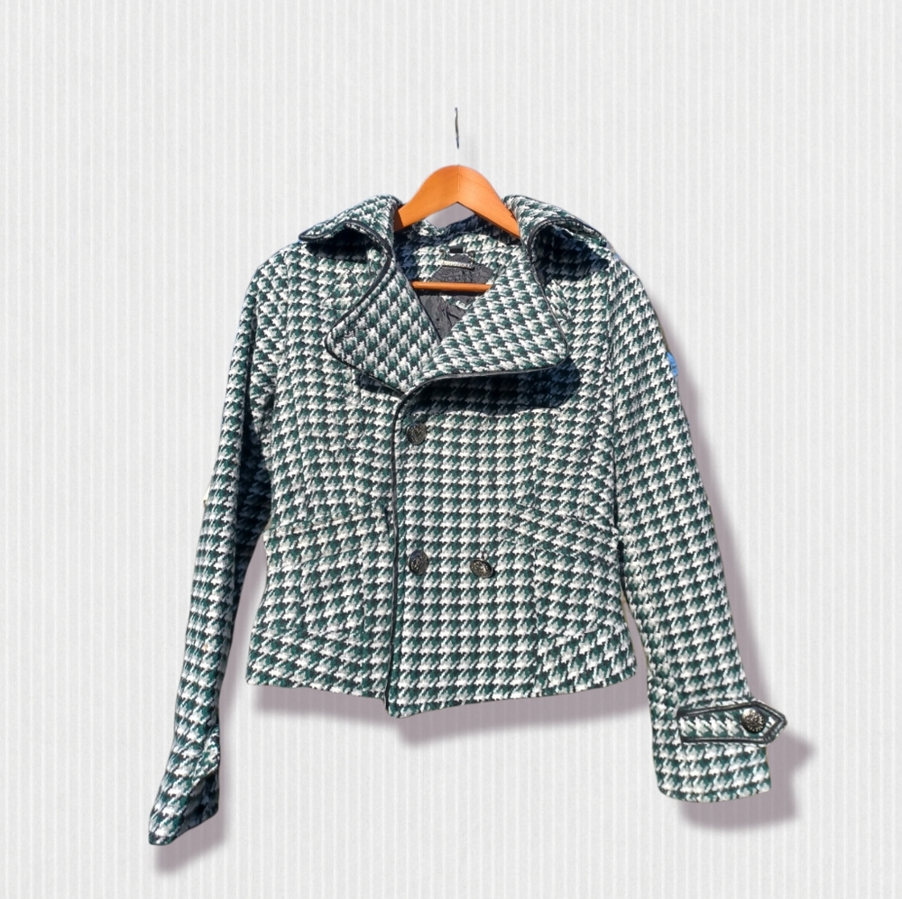 Joujou Blazer. Houndstooth. M. Green